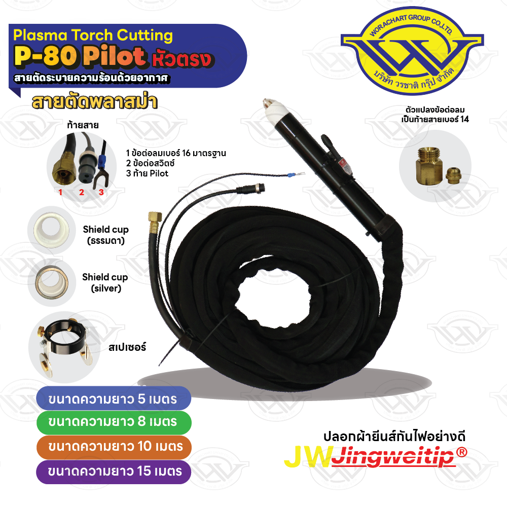 สายตัด P80 Pilot หัวตรง