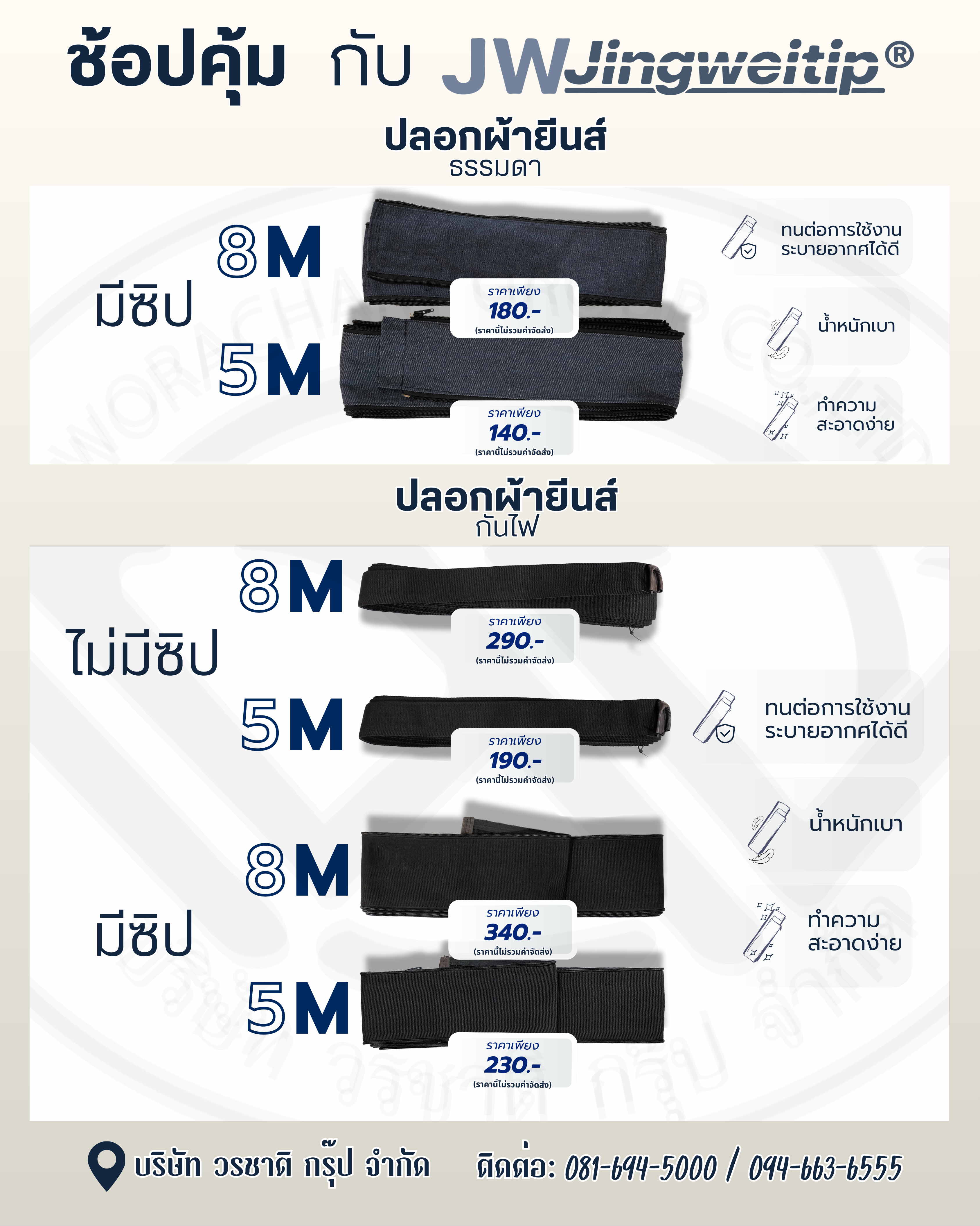 Rilon Thailand Fire-Resistant Denim Sleeve Cover with Zipper Size: 4x5 meters product