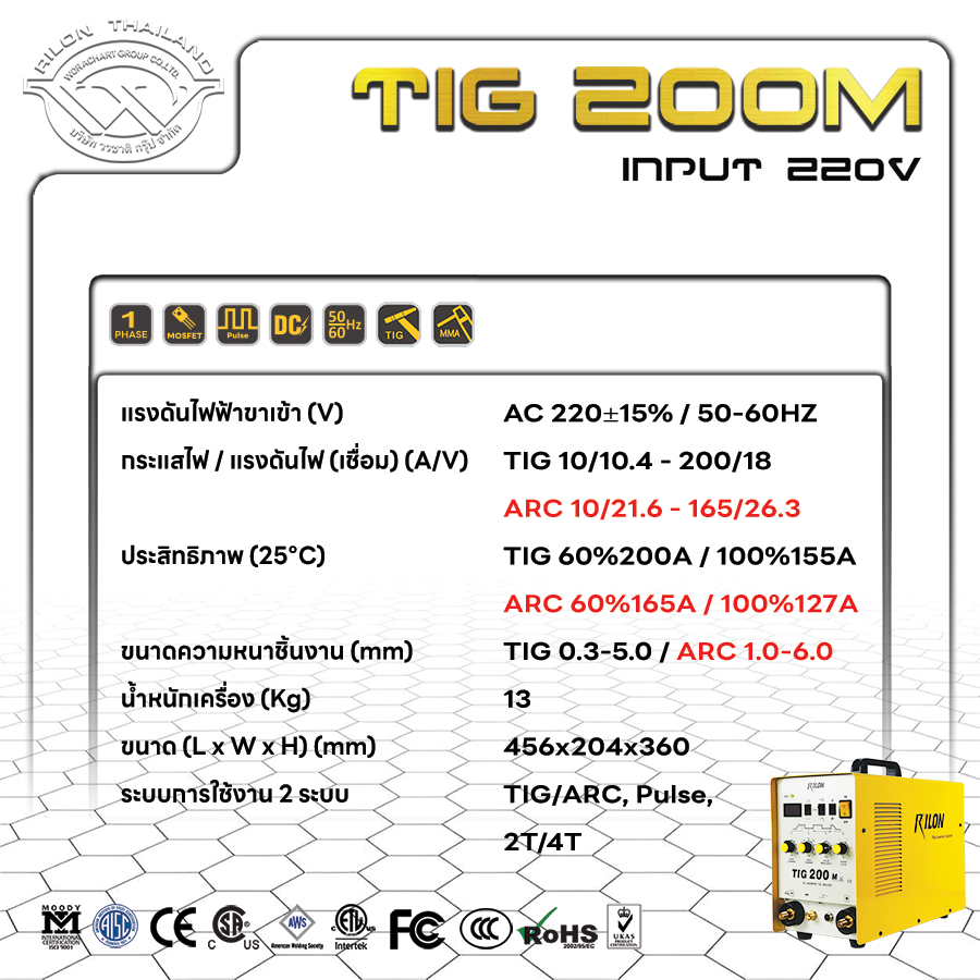 Rilon Thailand RILON TIG200M product