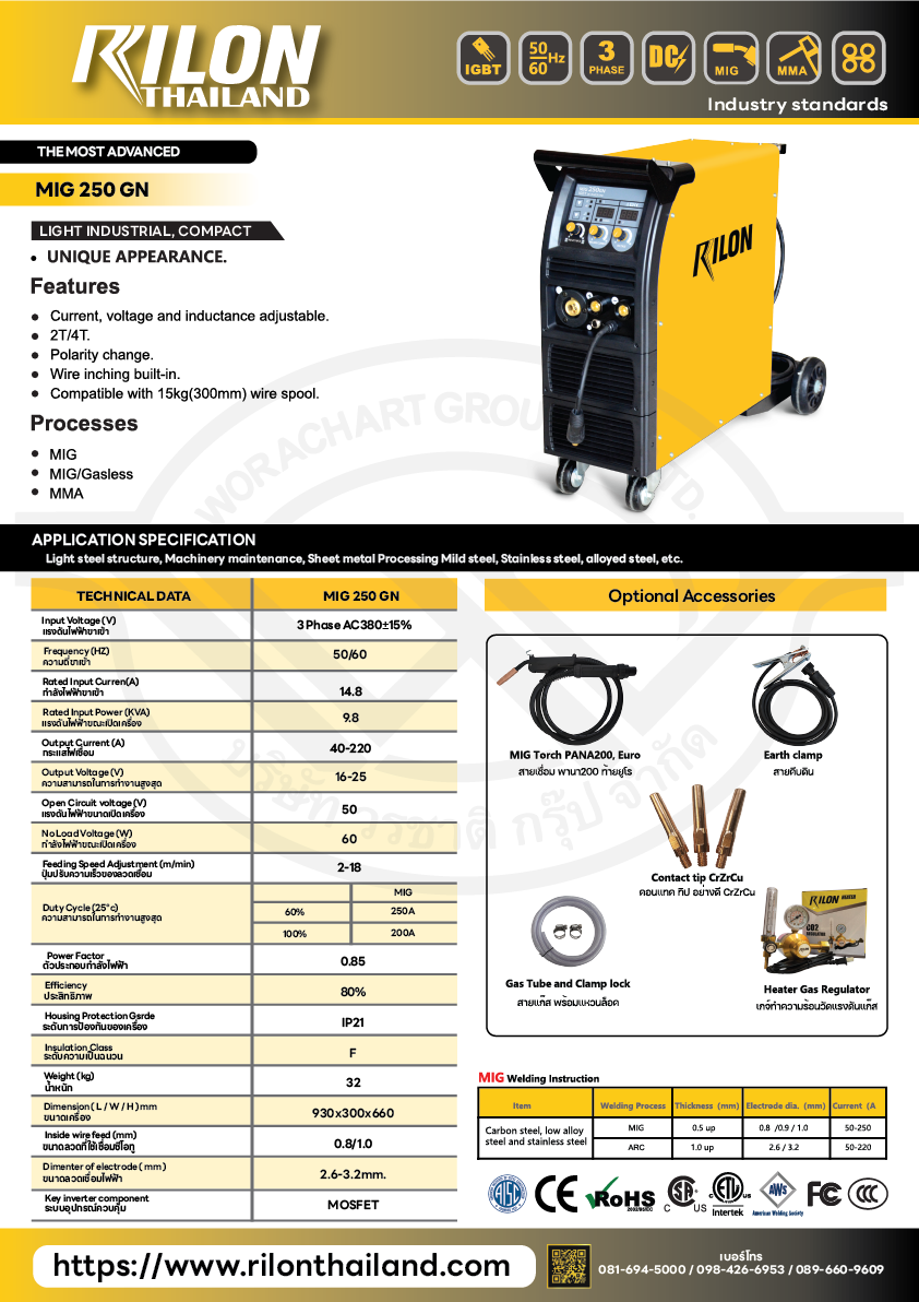 Rilon Thailand RILON MIG250GN product