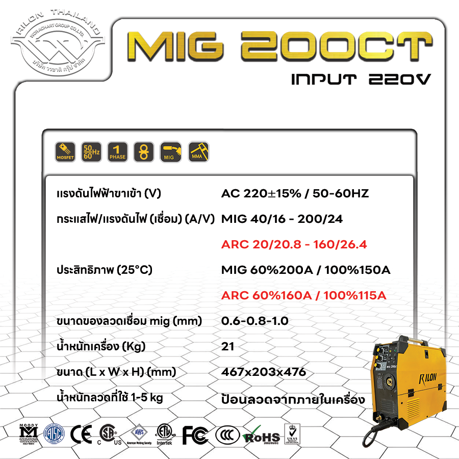 Rilon Thailand RILON MIG200CT product