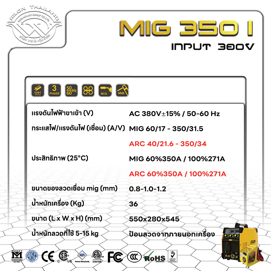 Rilon Thailand RILON MIG350I product