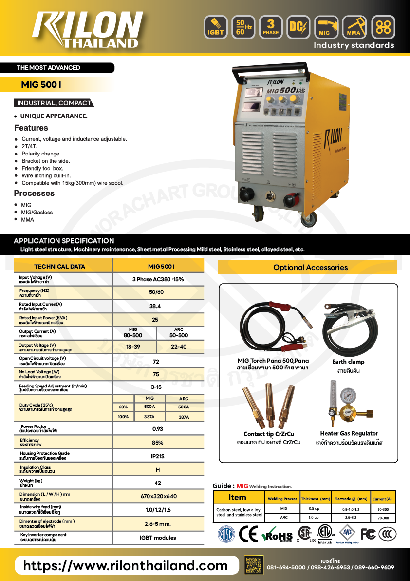 Rilon Thailand RILON MIG500I product